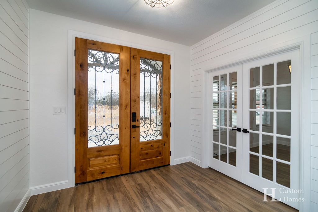 Springtown, TX Barndominium by HL Custom Homes - Interior Front Doors