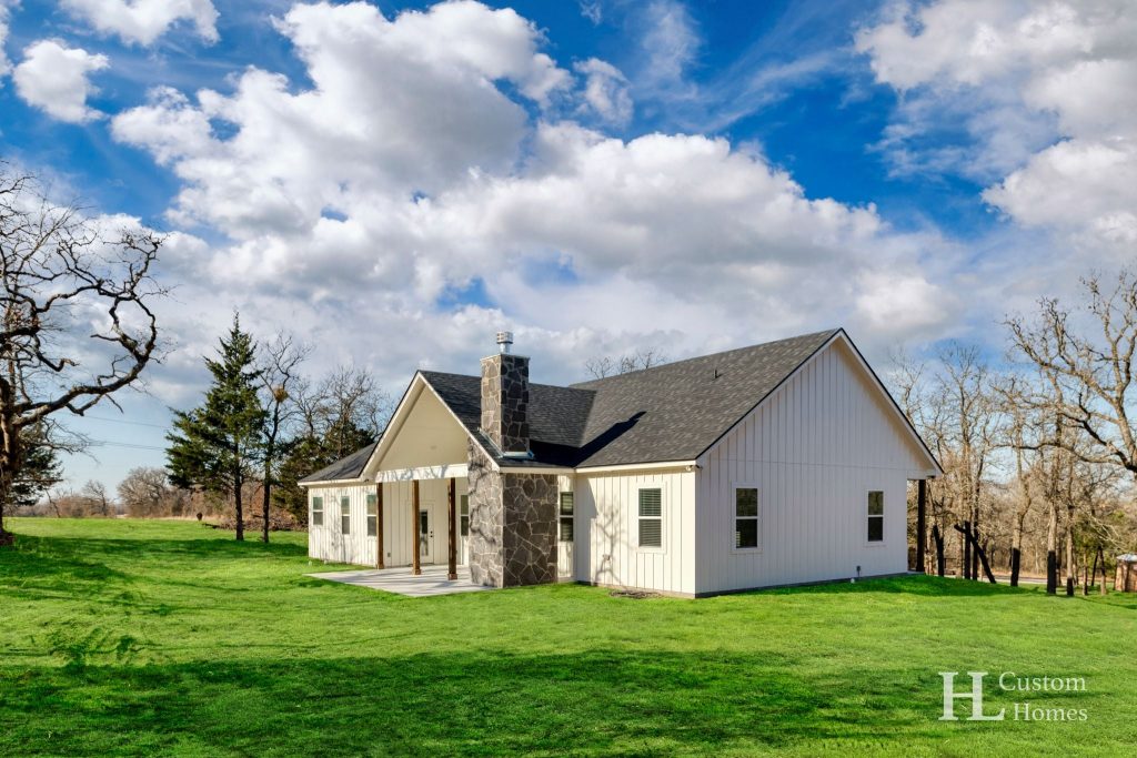 Chico, TX Barndominium by HL Custom Homes - Full Back Exterior 2