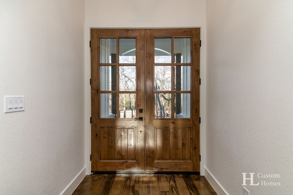 Chico, TX Barndominium by HL Custom Homes - Interior Front Doors