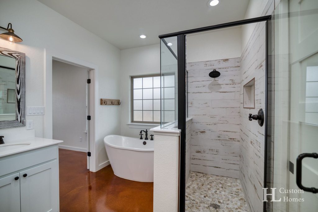 Eagle Mountain Lake, Texas HL Custom Homes Barndominium - Master Bathroom 3