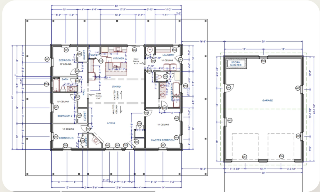 4 bedroom barndominium floor plans