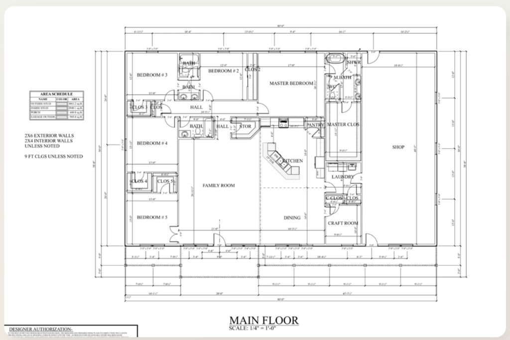 5 bedroom barndominium floor plans