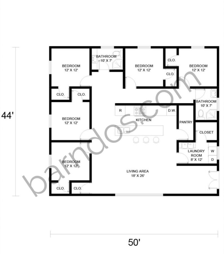 10+ 5 Bedroom Barndominium Floor Plans You'll Love