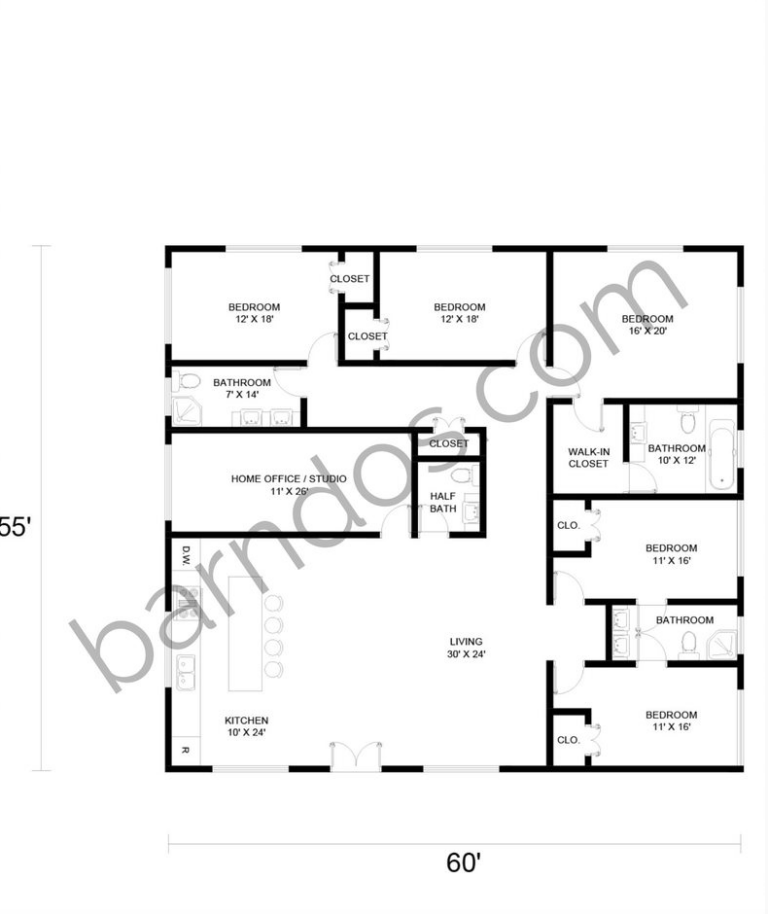 10+ 5 Bedroom Barndominium Floor Plans You'll Love