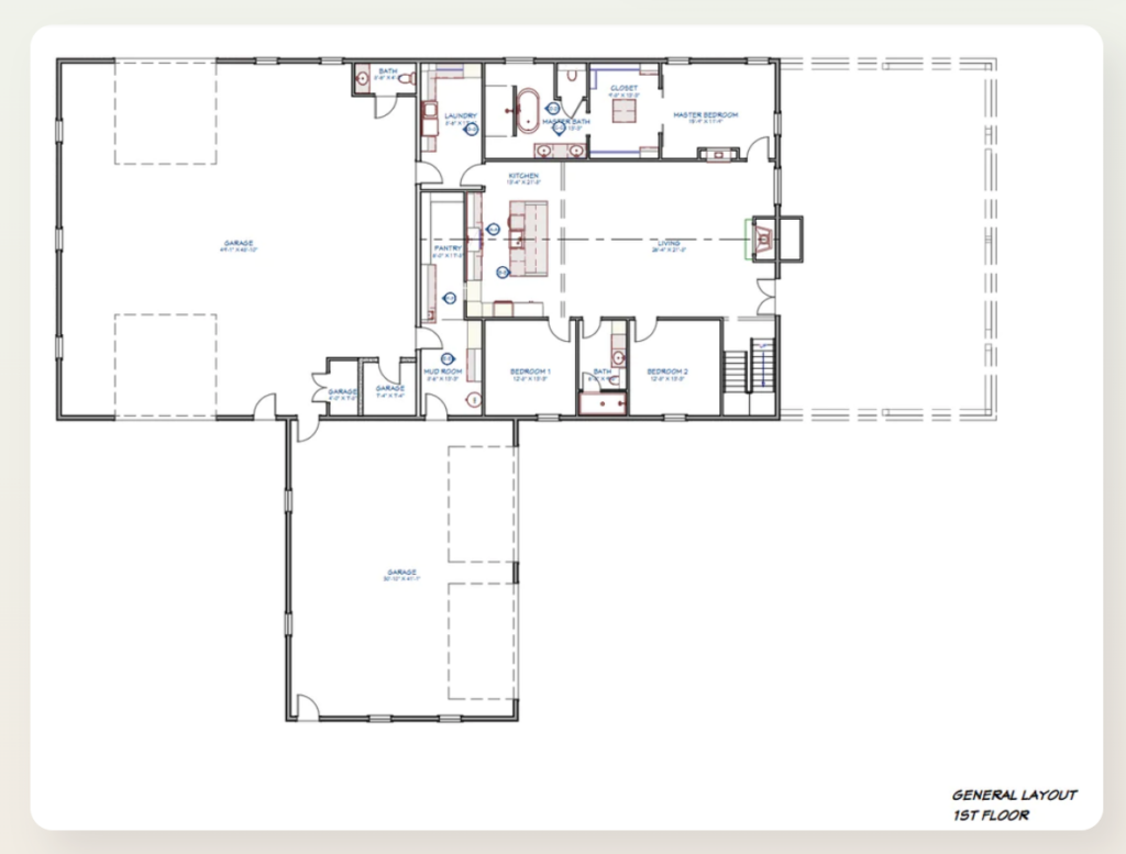 Single-Story Barndominium Floor Plans
