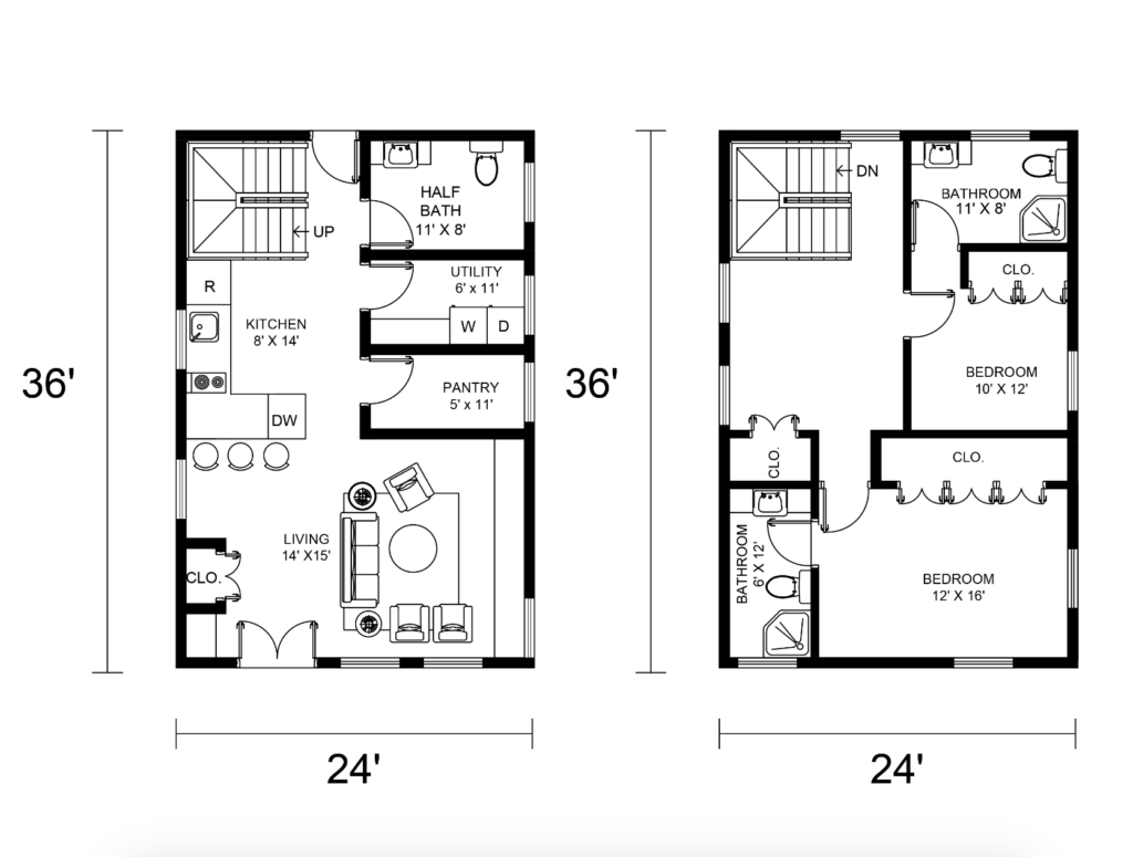 Two Story Barndominium Floor Plans
