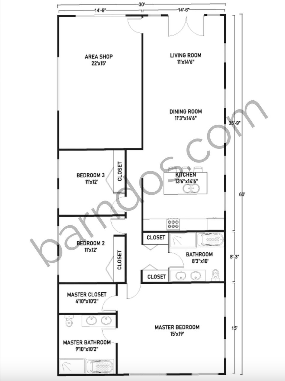 24 Impressive Barndominium Floor Plans That Have Shops: The Perfect ...