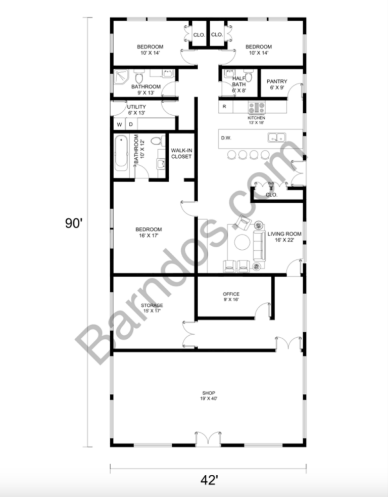 21 Impressive Barndominium Floor Plans That Have Shops: The Perfect ...