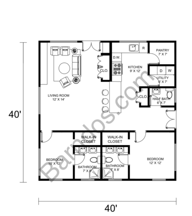 12 Superfunctional 40x40 Barndominium Floor Plans