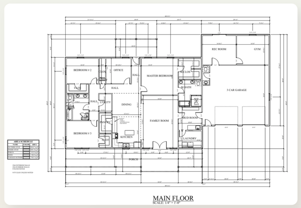 3 bedroom barndominium floor plans