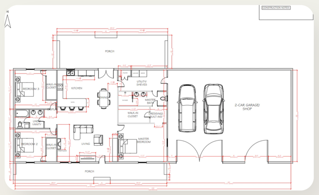3 bedroom barndominium floor plans