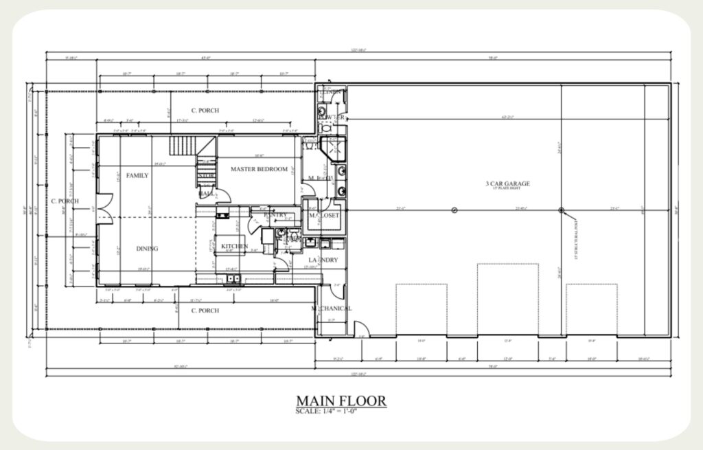 Main Floor - PL-62749 Wellington Barndominium