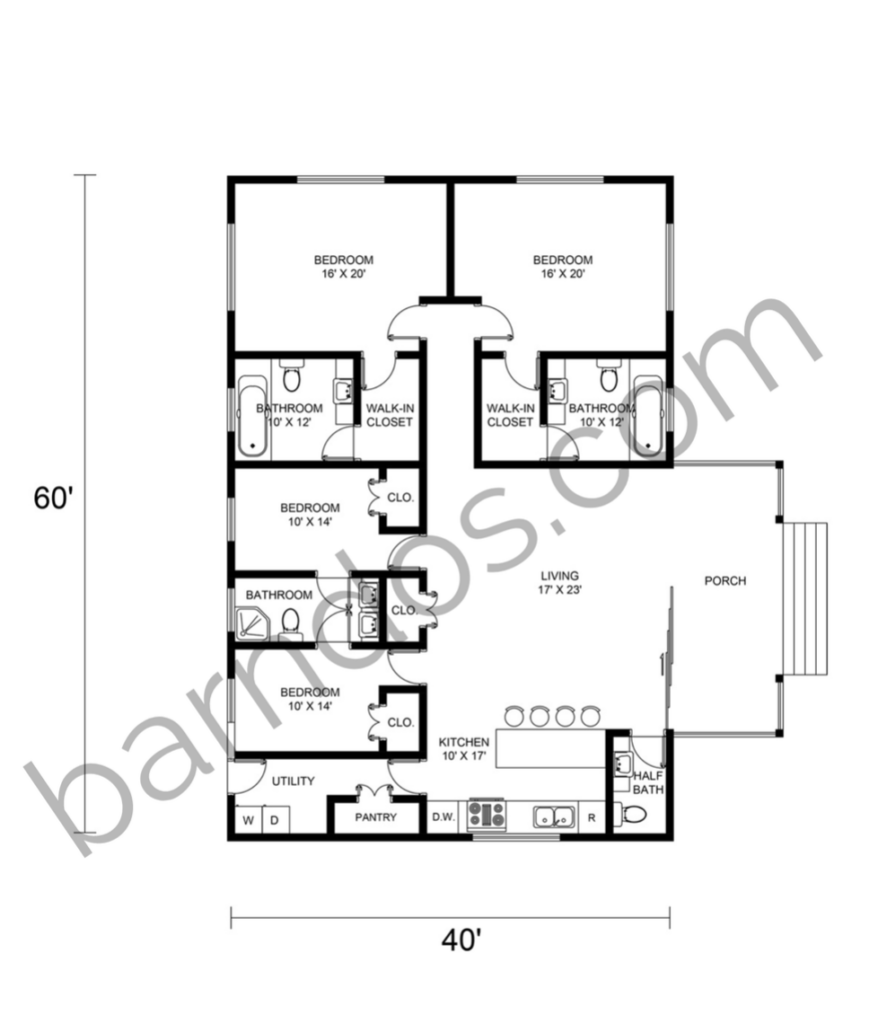 Barndominium Floor Plans With 2 Master Suites