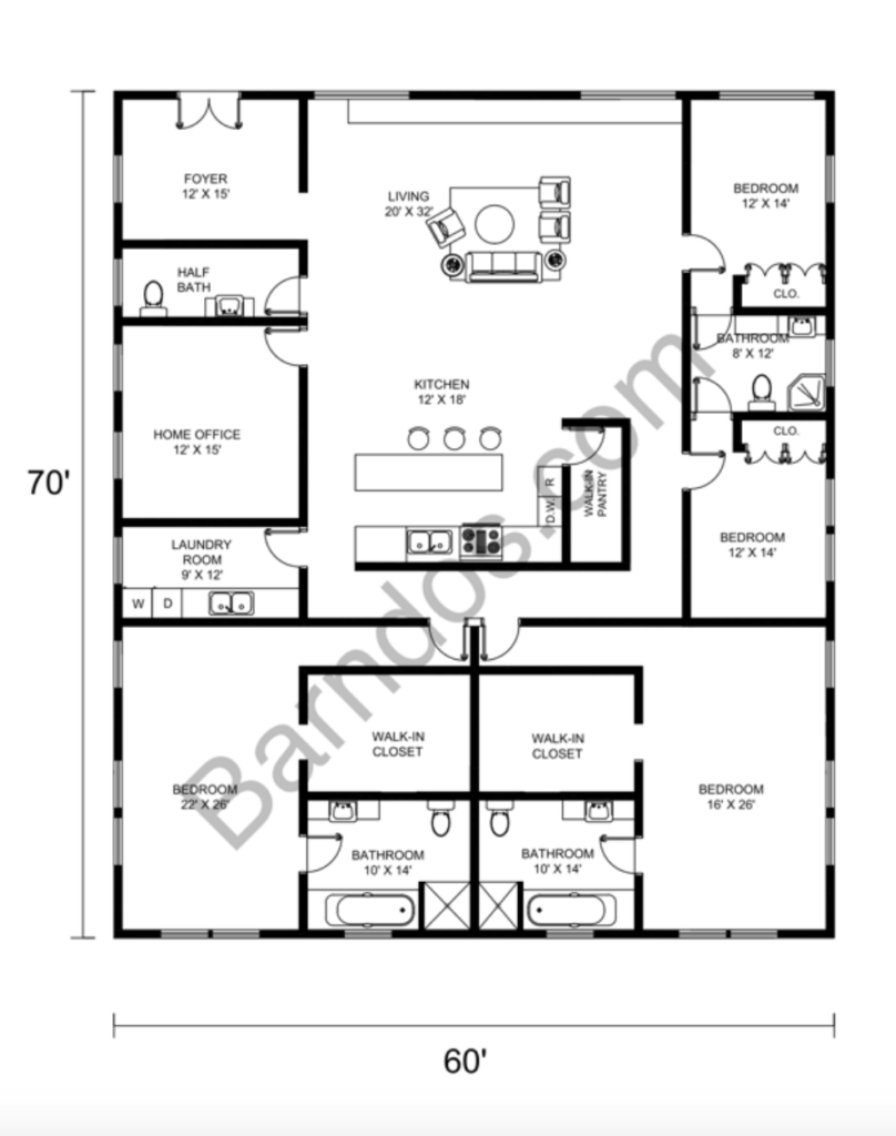 Barndominium Floor Plans With 2 Master Suites