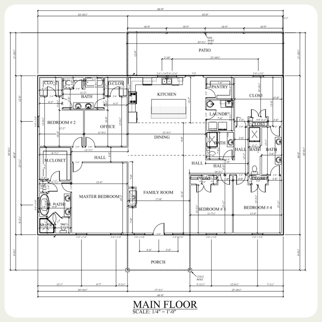 The Best 4 Bedroom Barndominium Floor Plans - Barndos.com